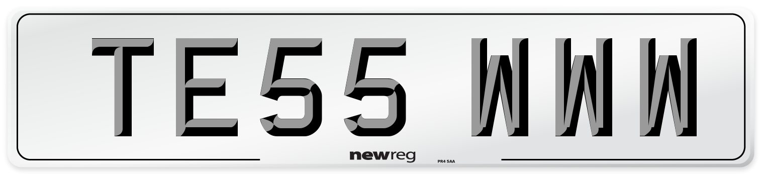 TE55 WWW Number Plate from New Reg